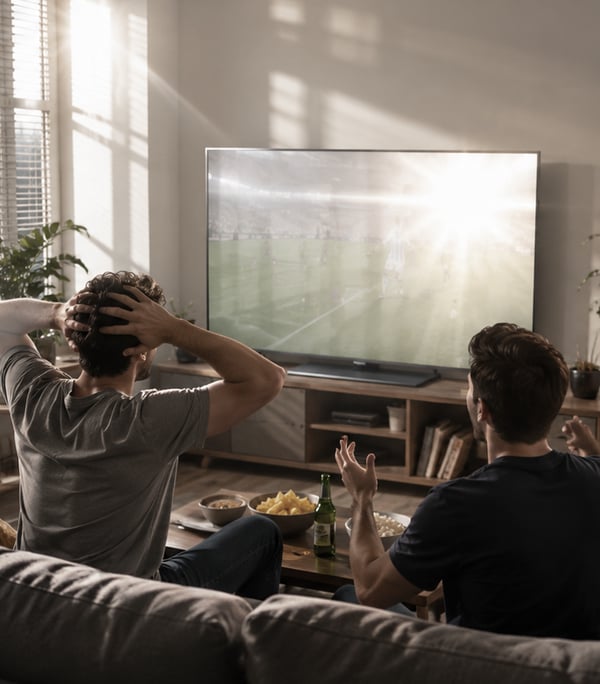 Sun glare washing out a TV picture